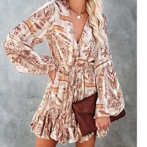 Vici Shimmer Paisley Romper